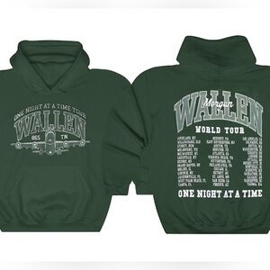 NWOT Morgan Wallen Green Tour Hoodie